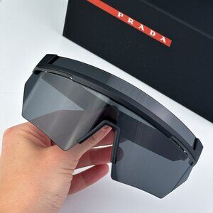 Prada Linea Rossa PS01YS 1BO06F BRAND NEW Sunglasses Matte Black Grey Unisex